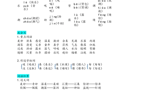 部编版三（上）第七单元知识盘点_三年级上下册资料_小学三年级学习资料-25年更新版_3-01、小学三年级语文上册_3-1-1、复习、知识点、归纳汇总_语文三（上）1-8单元重点.知识点.课文归纳2