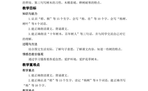 识字2.树之歌_二年级上下册资料_小学二年级学习资料-25年更新版_2-01、小学二年级语文上册_2-1-3、课件、讲义、教案_《名师教案》语文BB版二年级上册（2021秋）_第二单元