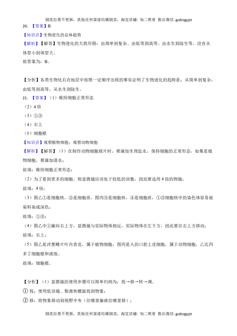 吉林省长春市2023年中考生物试卷(学生版)_吉林省长春市-历年中考真题_9-吉林省长春市-中考生物（21-25）_精品解析吉林省长春市2023年中考生物试卷
