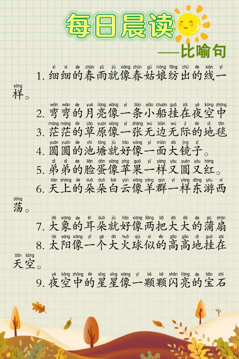 每日晨读60篇_一年级上下册资料_小学一年级学习资料-25年更新版_1-00、幼小衔接_幼小衔接每日晨读篇