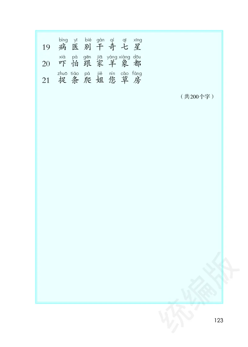 统编版语文一年级下册电子课本_一年级上下册资料_小学一年级学习资料-25年更新版_1-02、小学一年级语文下册_3-6-2-2、练习题、作业、专项、试卷_部编（人教）版_预习资料