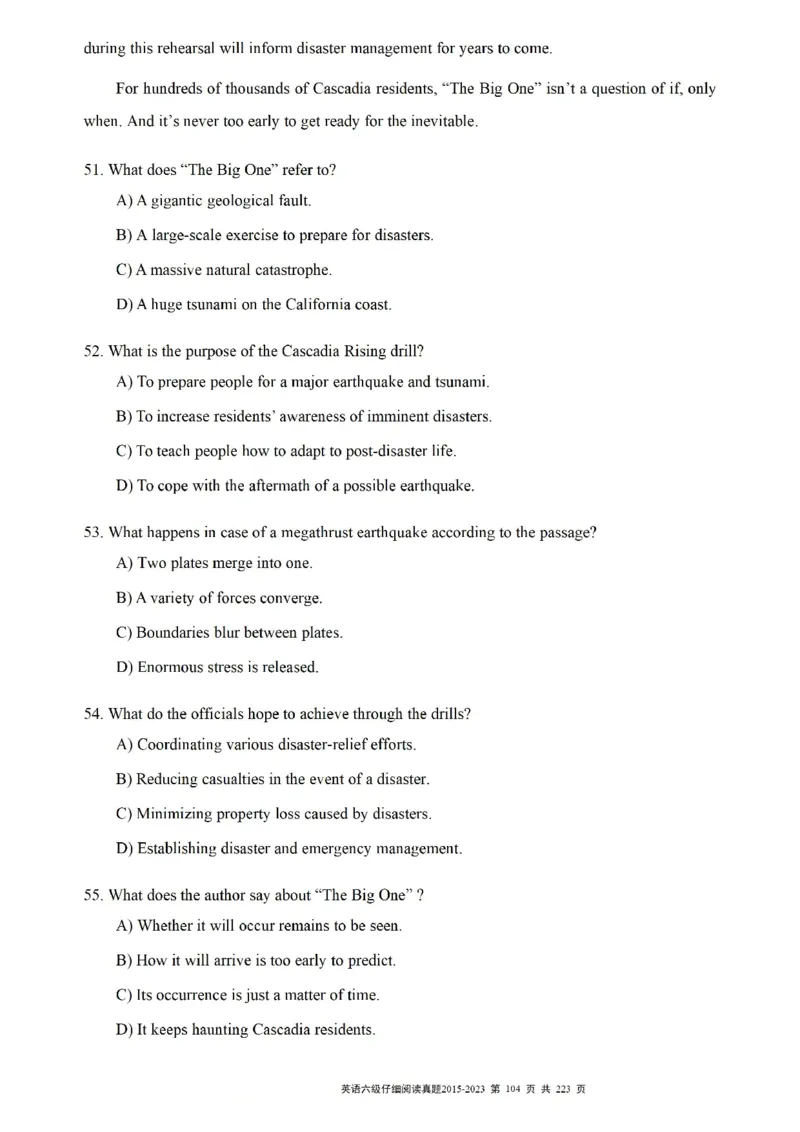 六级仔细阅读真题2015-2023.12_六级_六级仔细阅读