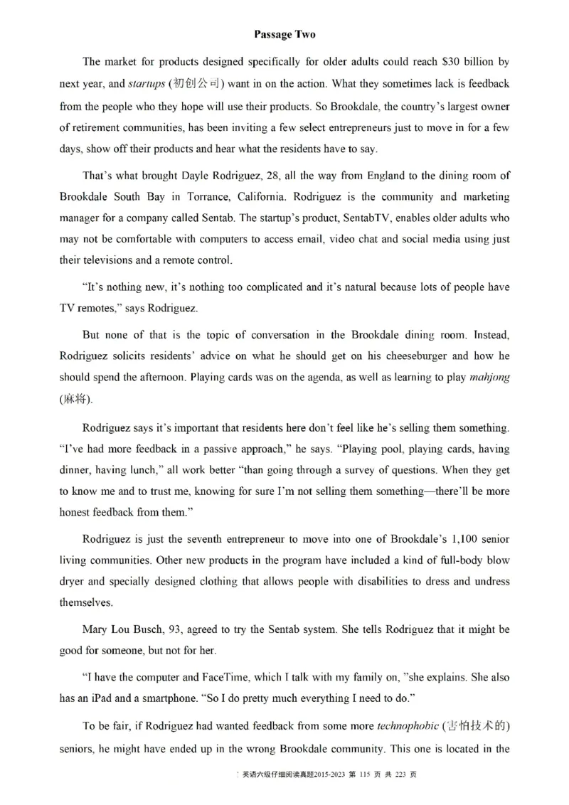 六级仔细阅读真题2015-2023.12_六级_六级仔细阅读