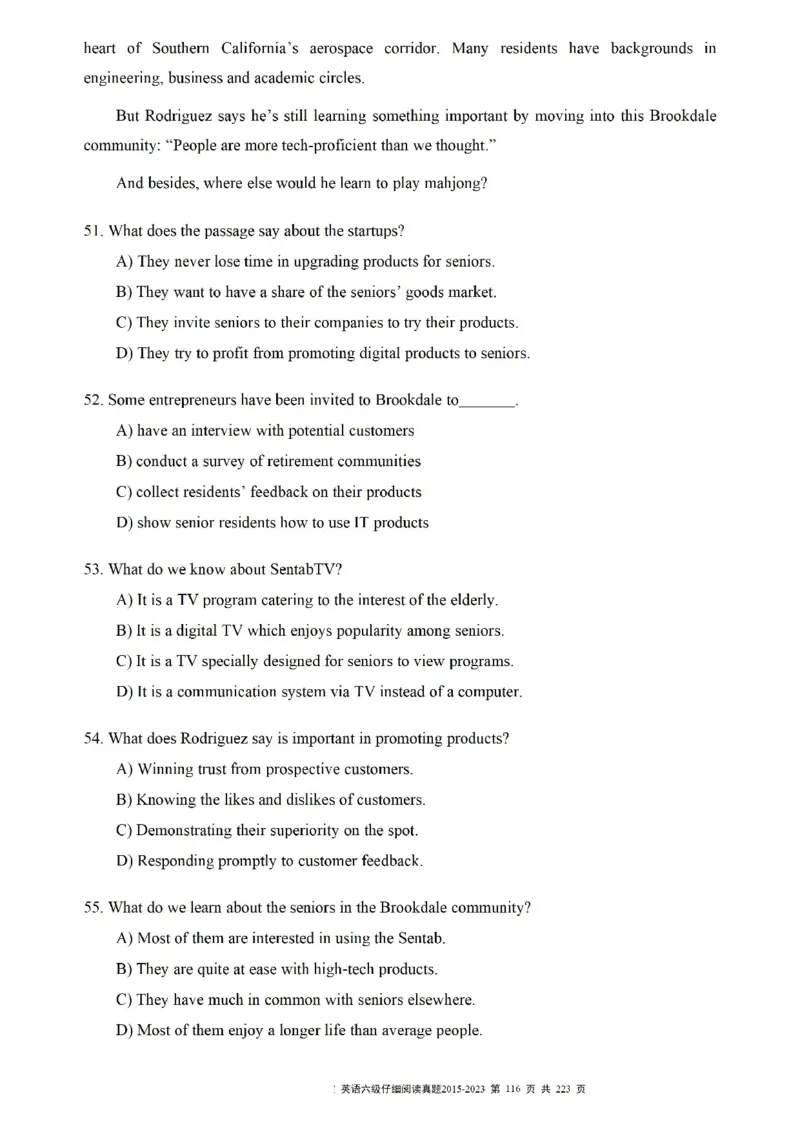 六级仔细阅读真题2015-2023.12_六级_六级仔细阅读