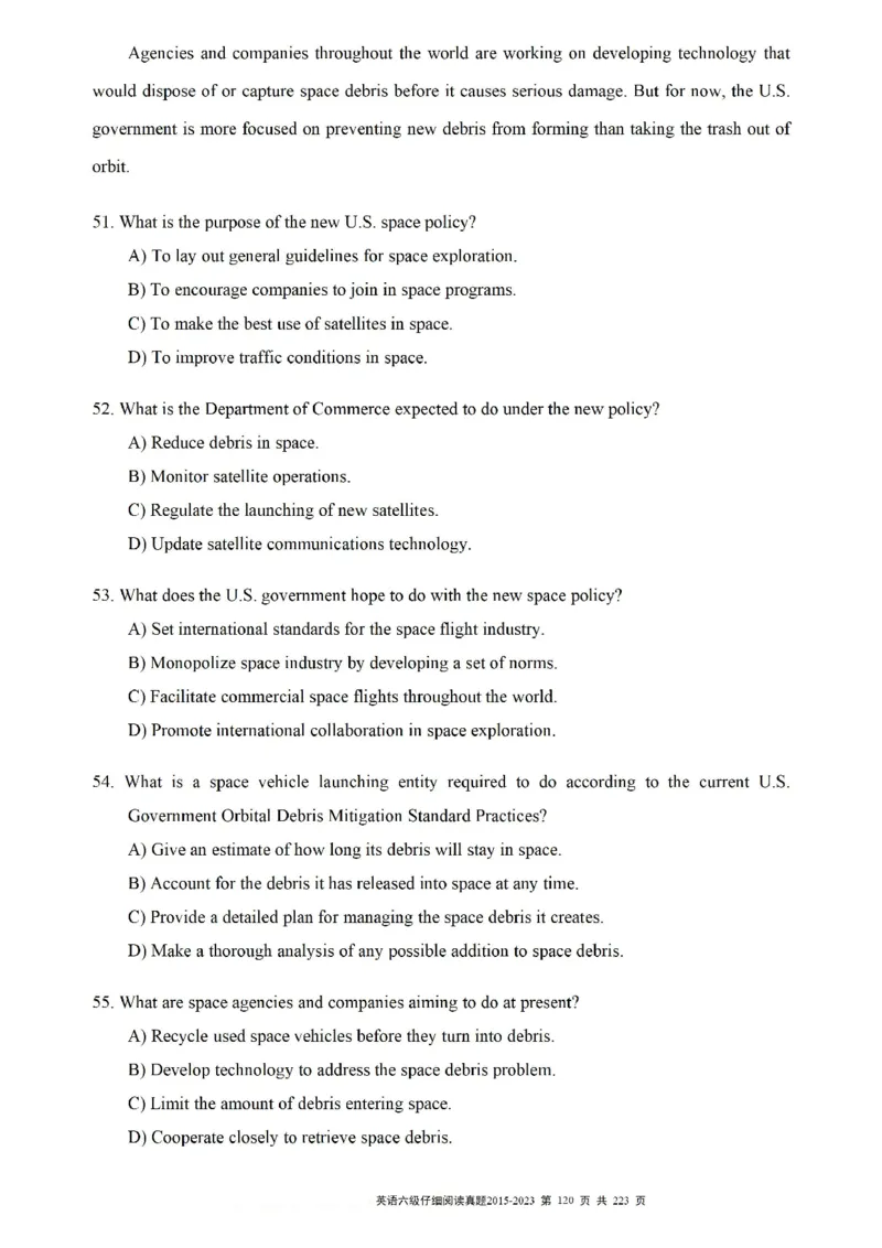 六级仔细阅读真题2015-2023.12_六级_六级仔细阅读