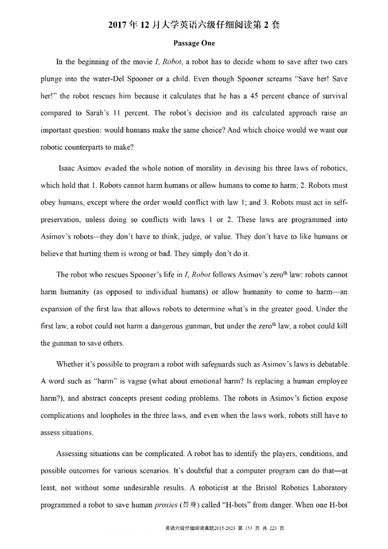 六级仔细阅读真题2015-2023.12_六级_六级仔细阅读