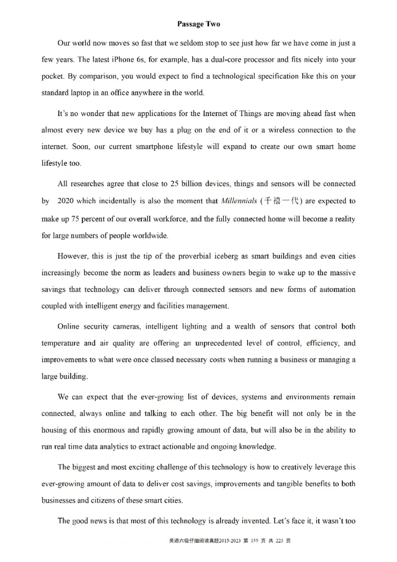 六级仔细阅读真题2015-2023.12_六级_六级仔细阅读