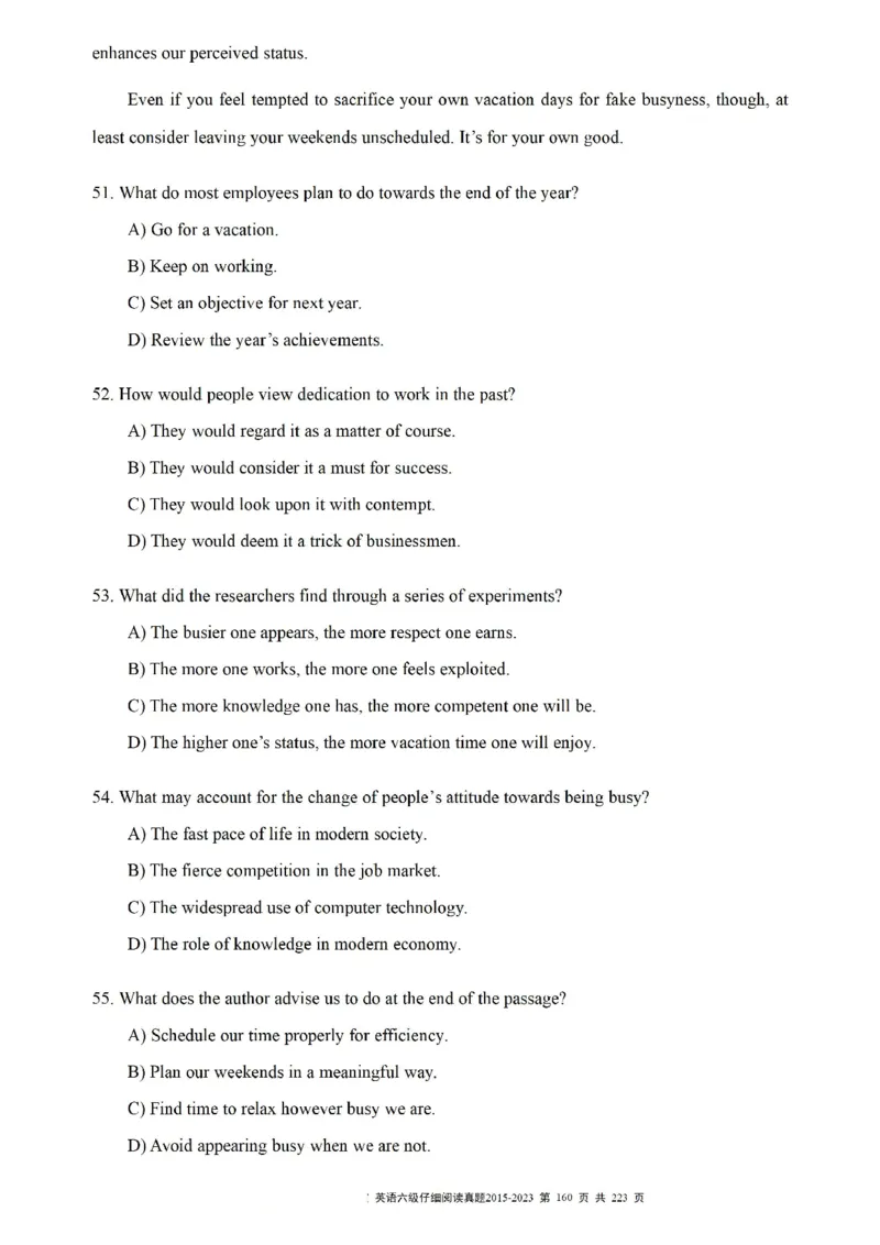 六级仔细阅读真题2015-2023.12_六级_六级仔细阅读