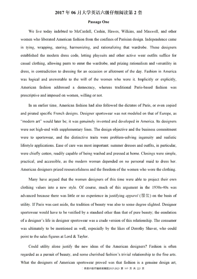 六级仔细阅读真题2015-2023.12_六级_六级仔细阅读
