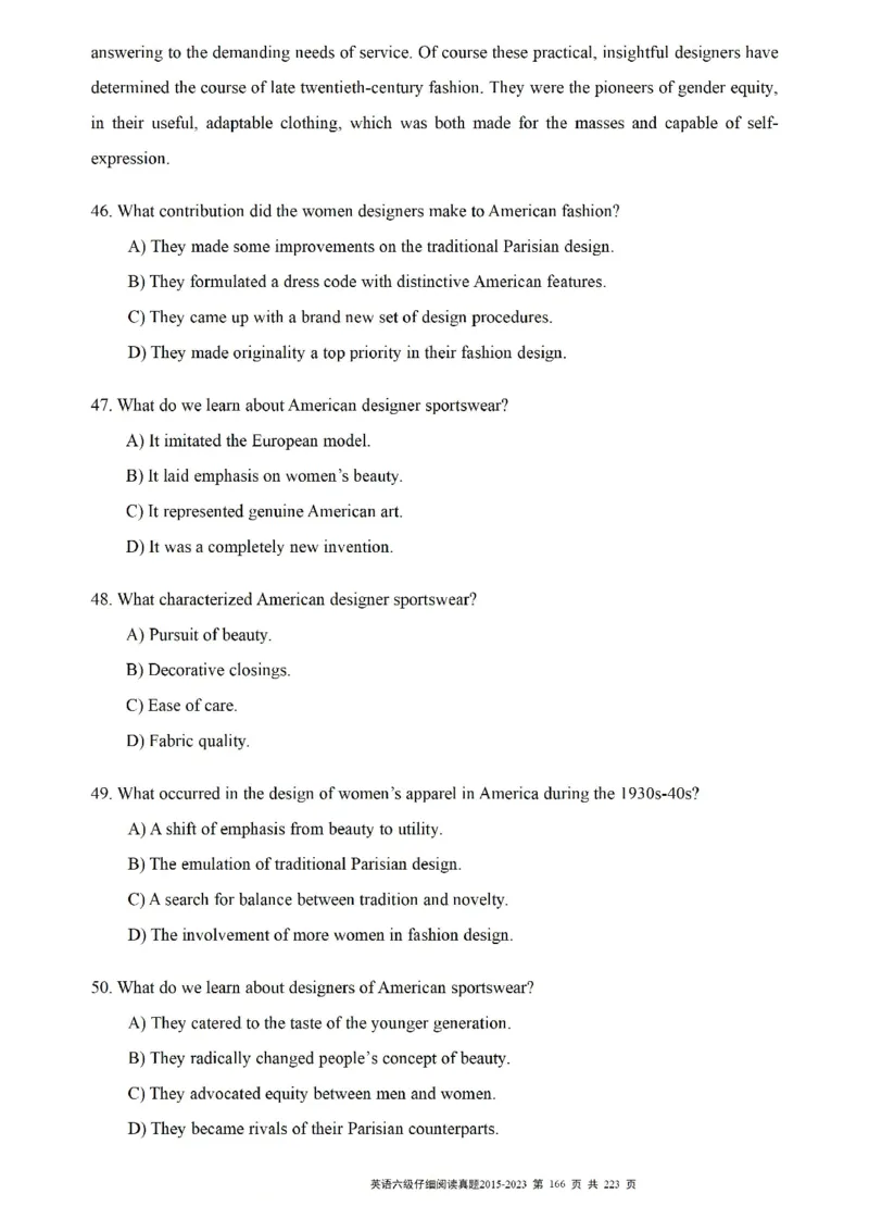 六级仔细阅读真题2015-2023.12_六级_六级仔细阅读