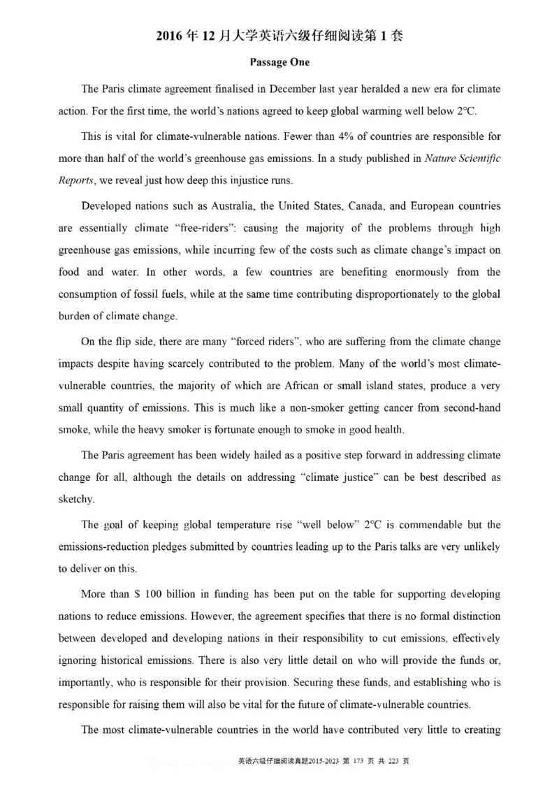 六级仔细阅读真题2015-2023.12_六级_六级仔细阅读