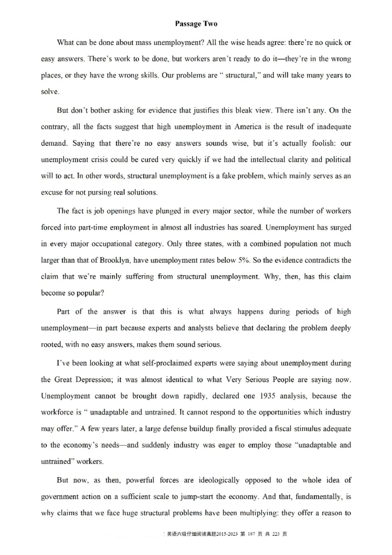 六级仔细阅读真题2015-2023.12_六级_六级仔细阅读