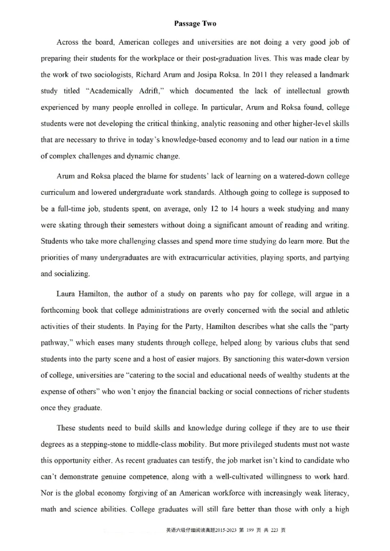 六级仔细阅读真题2015-2023.12_六级_六级仔细阅读