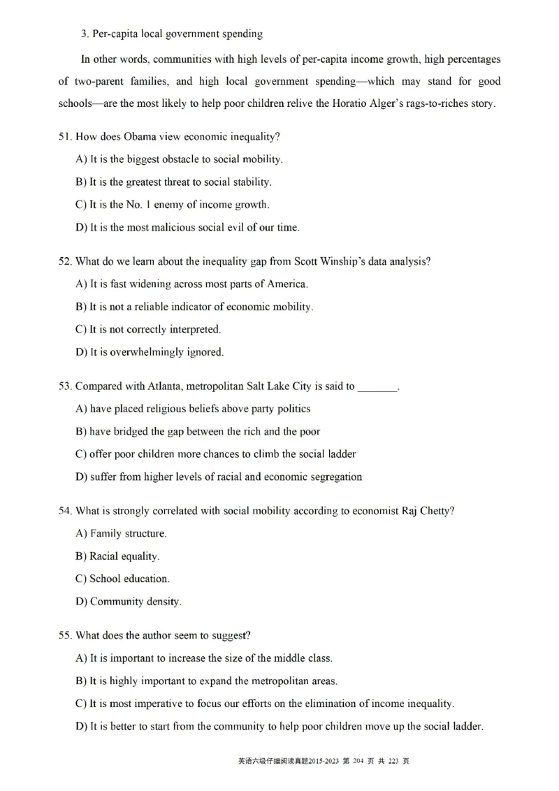 六级仔细阅读真题2015-2023.12_六级_六级仔细阅读