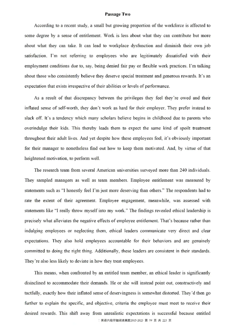 六级仔细阅读真题2015-2023.12_六级_六级仔细阅读