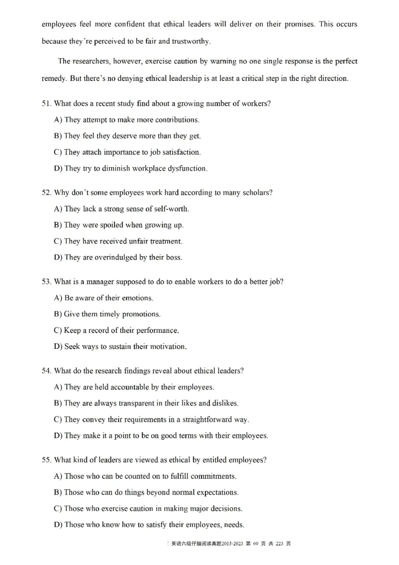 六级仔细阅读真题2015-2023.12_六级_六级仔细阅读