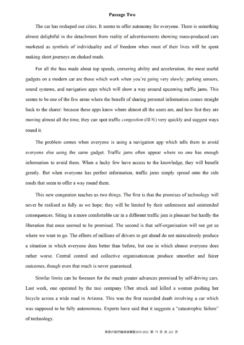 六级仔细阅读真题2015-2023.12_六级_六级仔细阅读