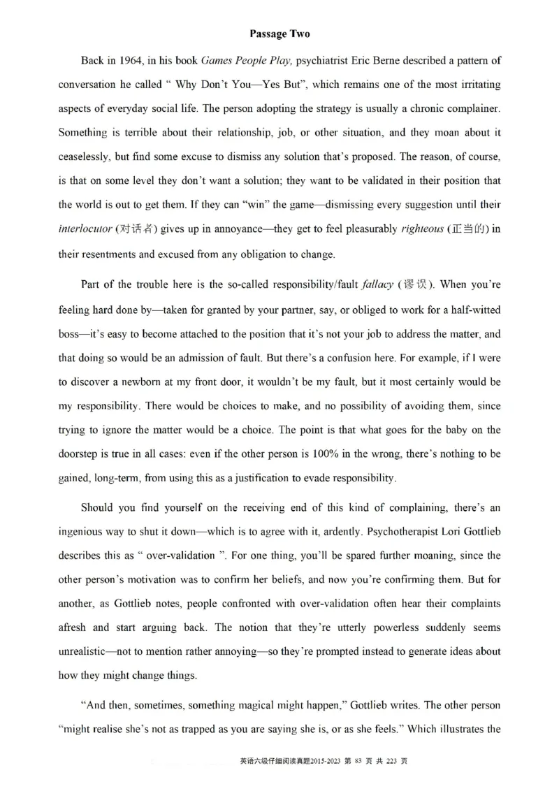 六级仔细阅读真题2015-2023.12_六级_六级仔细阅读