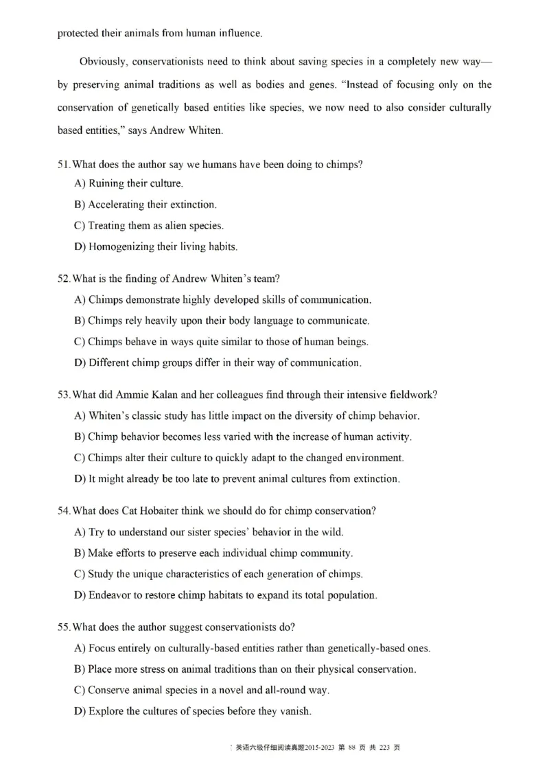 六级仔细阅读真题2015-2023.12_六级_六级仔细阅读