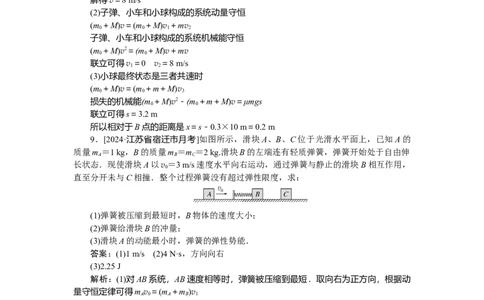 动量守恒定律专题40_2025高中教辅（后续还会更新新习题试卷）_2025高中全科《微专题&middot;小练习》_2025高中全科《微专题小练习》_2025版&middot;微专题小练习&middot;物理