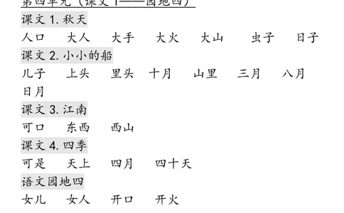 部编新版一年级语文上全册词语手册_一年级上下册资料_小学一年级学习资料-25年更新版_1-01、小学一年级语文上册_01、知识汇总