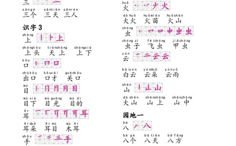 部编人教版一年级上册生字笔画组词_一年级上下册资料_小学一年级学习资料-25年更新版_1-01、小学一年级语文上册_01、知识汇总