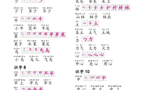 部编人教版一年级上册生字笔画组词_一年级上下册资料_小学一年级学习资料-25年更新版_1-01、小学一年级语文上册_01、知识汇总