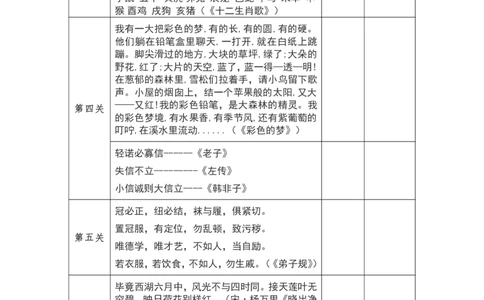 部编2年级语文下册《背诵闯关表》_二年级上下册资料_小学二年级学习资料-25年更新版_2-02、小学二年级语文下册_2-2-1、复习、知识点、归纳汇总
