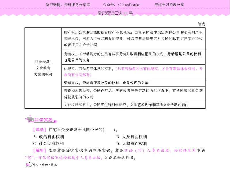 常识速记口诀88条（9.0版）_2026考公资料_（20）李梦娇_2024李梦娇常识速记口诀88条9.0版