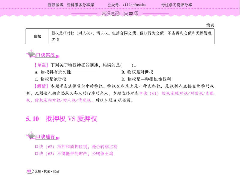 常识速记口诀88条（9.0版）_2026考公资料_（20）李梦娇_2024李梦娇常识速记口诀88条9.0版