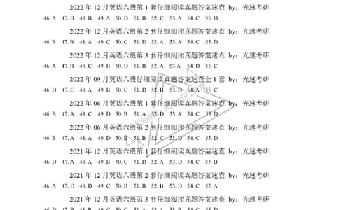 六级仔细阅读答案速查_六级_六级仔细阅读_旧英语六级仔细阅读