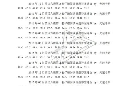 六级仔细阅读答案速查_六级_六级仔细阅读_旧英语六级仔细阅读