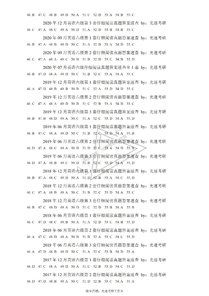 六级仔细阅读答案速查_六级_六级仔细阅读_旧英语六级仔细阅读