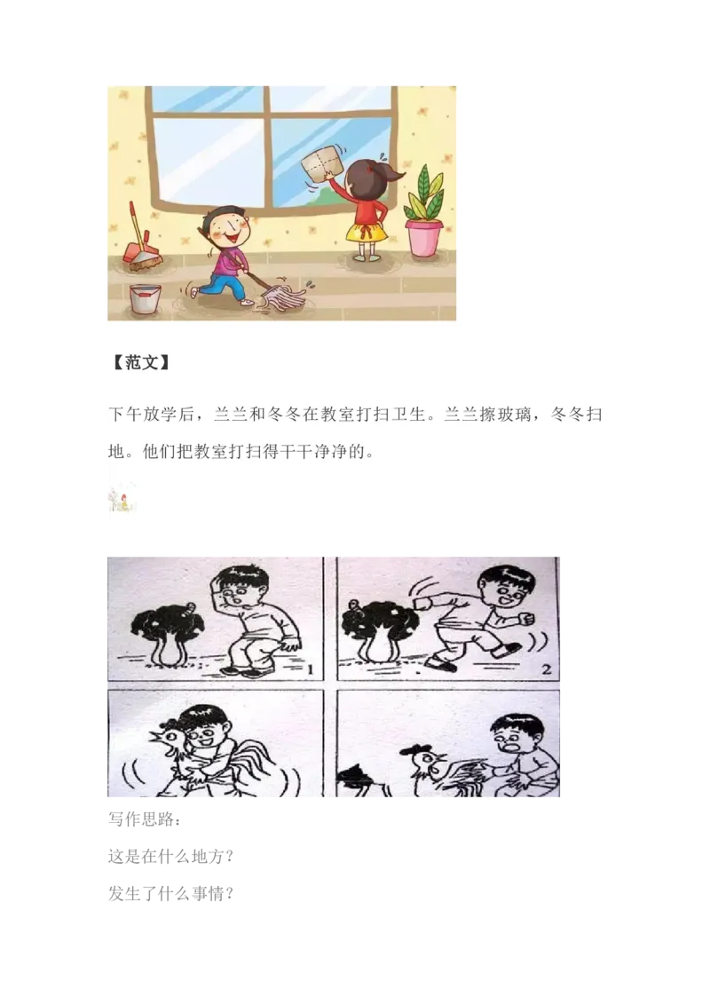 看图写话资料-看图写话范文易考篇_一年级上下册资料_一年级上语数英上下册学习资料_3-6-1、小学一年级语文上册_统编、部编、人教（语文全国统一只有一个版）_6、专项练习_看图写话