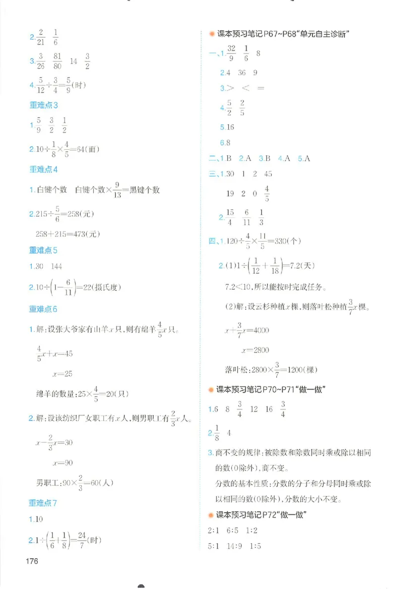 预习笔记数学六年级_25秋《一本预习笔记》语数外，人教，北师1-6上_25秋《一本预习笔记》数学人教版1-6_六年级预习笔记数学人教