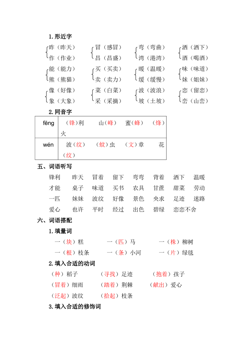 资料丨二（下）语文第二单元复习重点_二年级上下册资料_小学二年级学习资料-25年更新版_2-02、小学二年级语文下册_2-2-1、复习、知识点、归纳汇总_资料丨二（下）语文单元复习重点