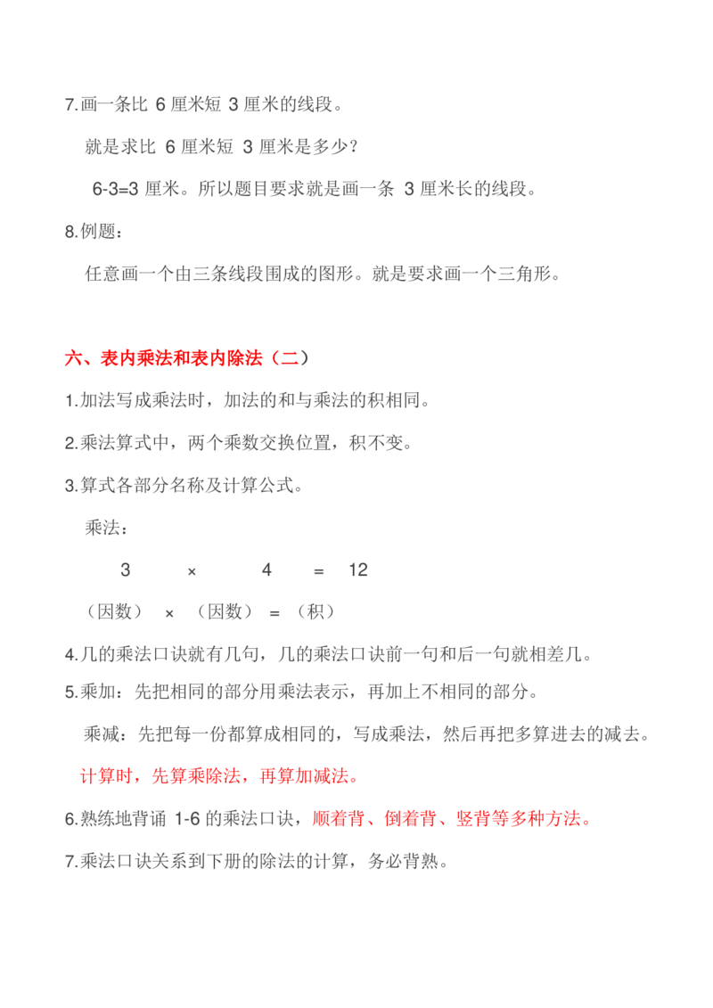 苏教版二年级数学上册知识点汇总_二年级上下册资料_小学二年级学习资料-25年更新版_2-03、小学二年级数学上册_2-3-1、复习、知识点、归纳汇总_苏教版
