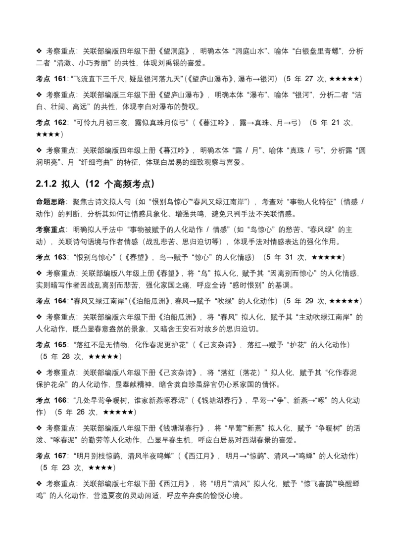 近5年全国中考语文古诗文词句赏析(炼字、炼句)300高频考点+100高频易错点_462026中考语文一轮复习练考点+练专题+练模块_词句赏析(炼字、炼句)