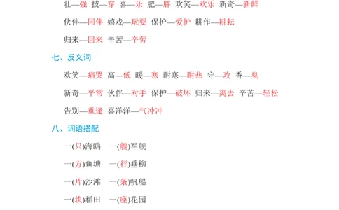 部编版二年级语文上册第二单元基础知识必记_二年级上下册资料_小学二年级学习资料-25年更新版_2-01、小学二年级语文上册_2-1-1、复习、知识点、归纳汇总