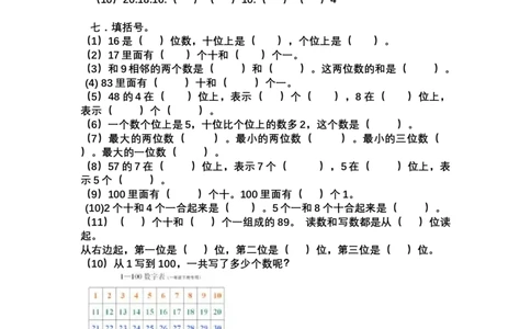 青岛版一年级下册数学重点题型整理大纲_一年级上下册资料_小学一年级学习资料-25年更新版_1-04、小学一年级数学下册_1-4-1、复习、知识点、归纳汇总_青岛版