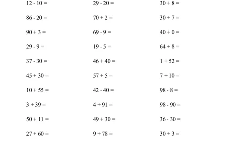（100以内的加减法(一)4000题2_小学数学口算竖式脱式计算应用题一二三四五六年级上下册电_小学数学口算题库电子版（1-6）_小学数学口算一年级_口算1年级下册17000题