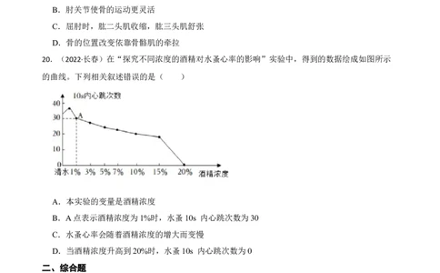 吉林省长春市2022年中考生物试卷(学生版)_吉林省长春市-历年中考真题_9-吉林省长春市-中考生物（21-25）_吉林省长春市2022年中考生物试卷