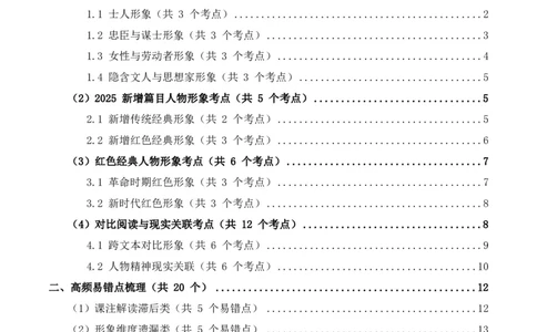 近5年全国各地中考语文古诗文阅读之把握人物形象35个高频考点+20个高频易错点_462026中考语文一轮复习练考点+练专题+练模块_古诗文阅读之把握人物形象