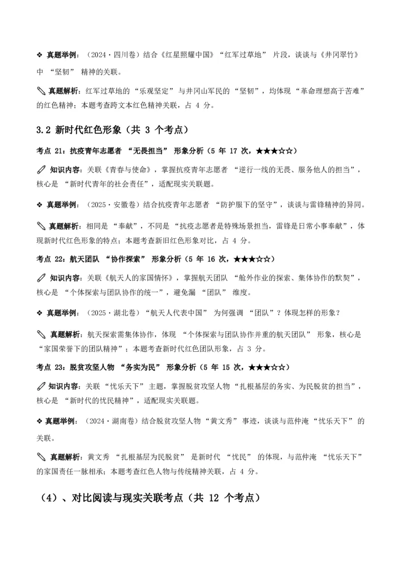 近5年全国各地中考语文古诗文阅读之把握人物形象35个高频考点+20个高频易错点_462026中考语文一轮复习练考点+练专题+练模块_古诗文阅读之把握人物形象