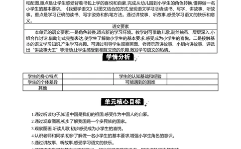 我上学了单元分析_25秋七彩课堂统编版语文一年级上册教学资源包_七彩课堂统编版语文一年级上册教案_优质版教案_我上学了