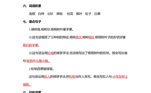 第二单元核心考点清单_二年级上下册资料_小学二年级学习资料-25年更新版_2-01、小学二年级语文上册_2-1-1、复习、知识点、归纳汇总_二上语文单元核心考点清单