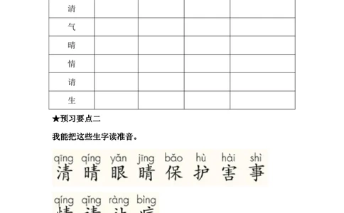 部编一年级语文下册每课预习题__一年级上下册资料_小学一年级学习资料-25年更新版_1-02、小学一年级语文下册_3-6-2-2、练习题、作业、专项、试卷_部编（人教）版_课时练