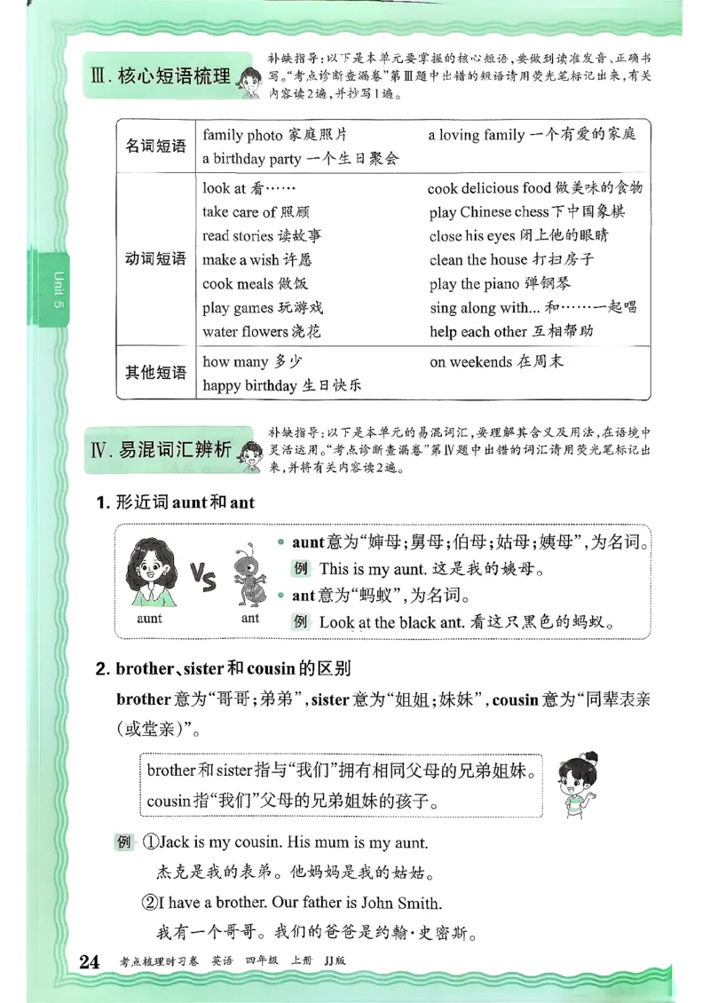英语四上JJ版考点梳理补缺手册_25秋小学语数英习题试卷_英语_冀教版_英语《王朝霞考点梳理时习卷》冀教25秋_25秋《王朝霞考点梳理时习卷》英语冀教四上