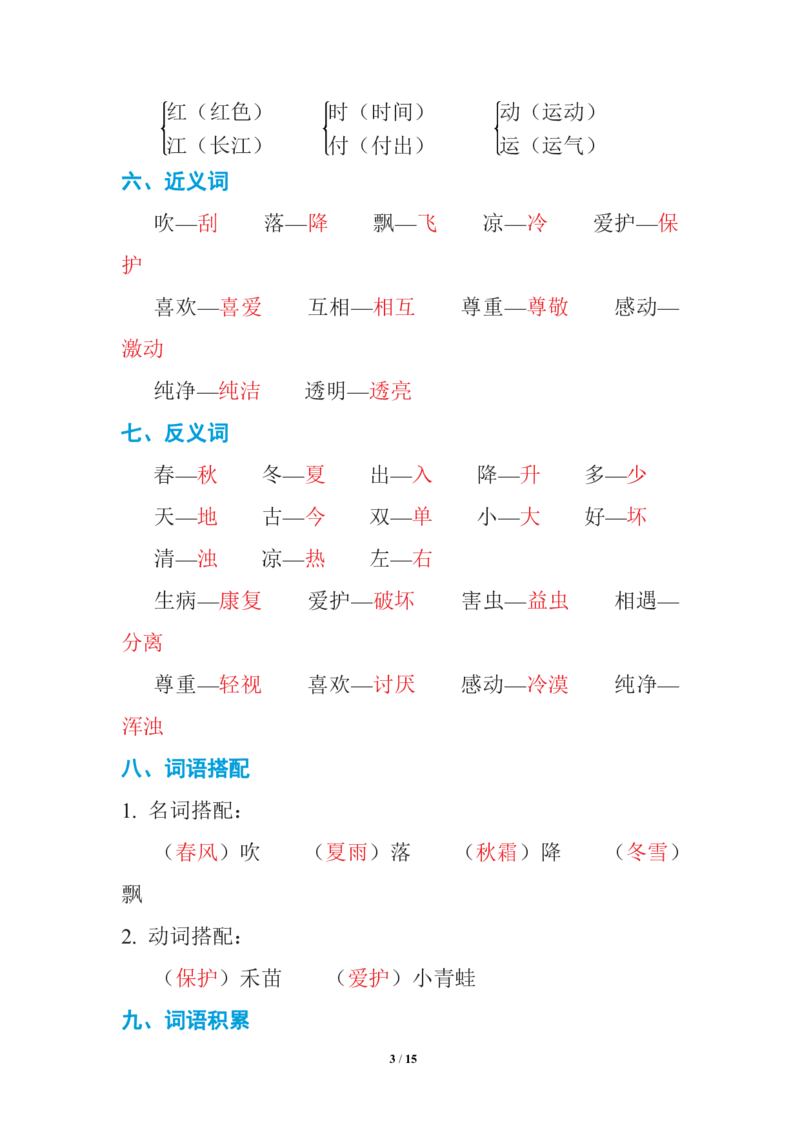 语文一年级下册期中复习知识要点_一年级上下册资料_小学一年级学习资料-25年更新版_1-02、小学一年级语文下册_3-6-2-1、复习、知识点、归纳汇总_部编（人教）版_知识汇总