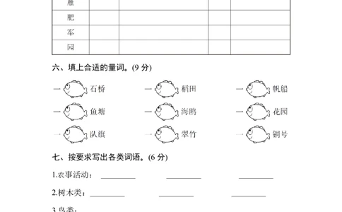 第二单元达标测试卷1_二年级上下册资料_二年级语数英上下册学习资料_3-7-1、小学二年级语文上册_统编、部编、人教（语文全国统一只有一个版）_3、单元测试卷